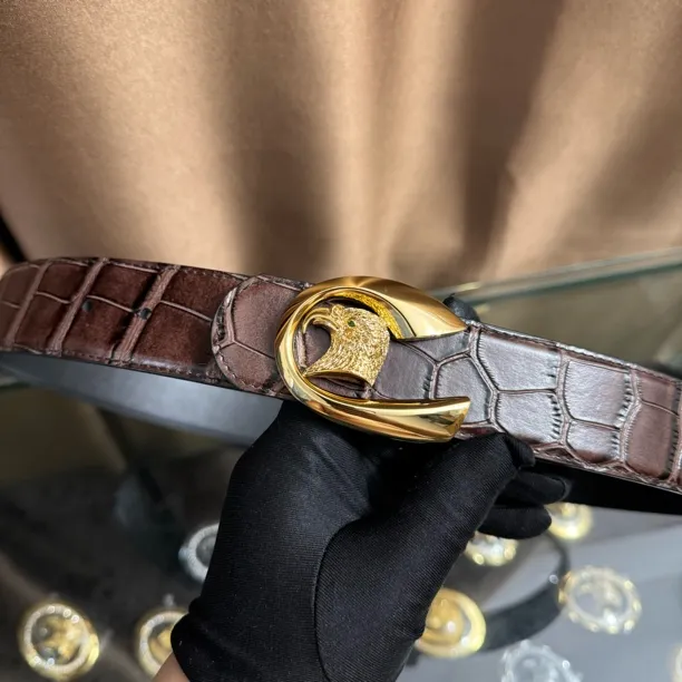 史蒂芬新款百搭男士皮带高档休闲老鹰头牛皮腰带青中老年时尚商务