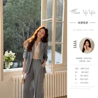 【克罗假日】<中秋国庆大狂欢>港风翻领牛仔西装外套高腰简约阔腿裤