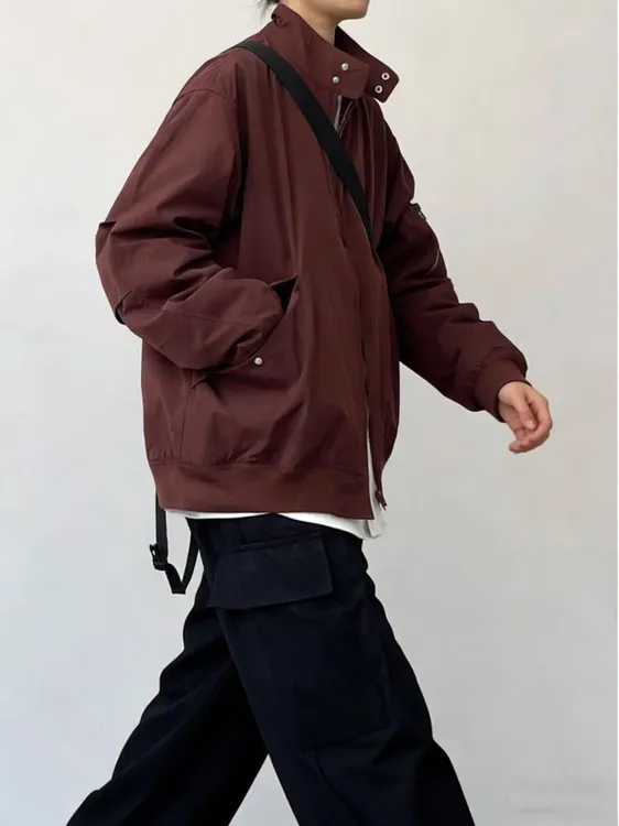 2026春季日系复古cityboy飞行夹克男生宽松vintage立领工装外套