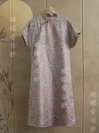 【顺】双面双穿新中式国风夏季手工织造透气旗袍连衣裙C35
