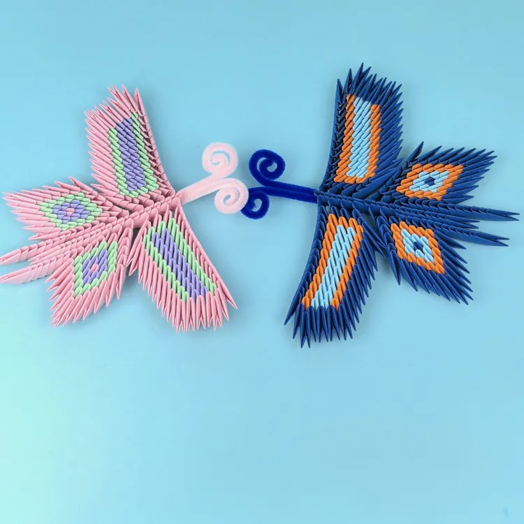 奕耘蝴蝶三角插手工折纸材料包半成品儿童劳技课创意亲子手工礼物