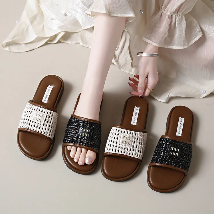 防滑百搭韩版网红软底薄款女士轻便凉拖一字拖厚底平底夏季