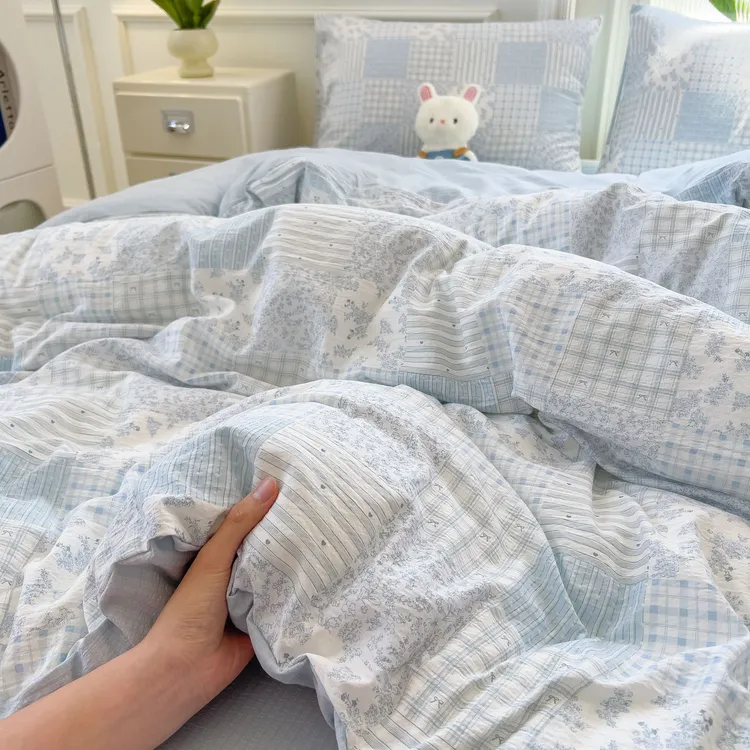 秋冬高克重云感双层纱家用针织双层纱单被罩学生宿舍单被套可机洗