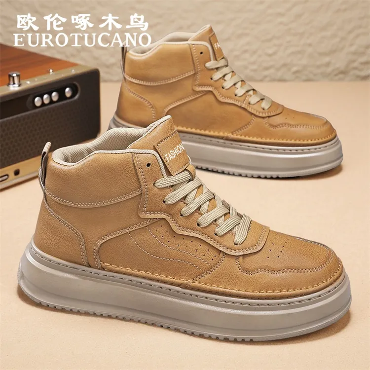 欧伦啄木鸟EUROTUCANO男鞋秋季马丁靴休闲运动板鞋子男款工装潮鞋