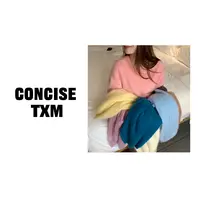 【唐小木】羊绒拉绒毛衣 温柔风简约纯色细密蓬松毛衣 S0931