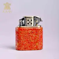 大漆多层老九门打火机（红金）