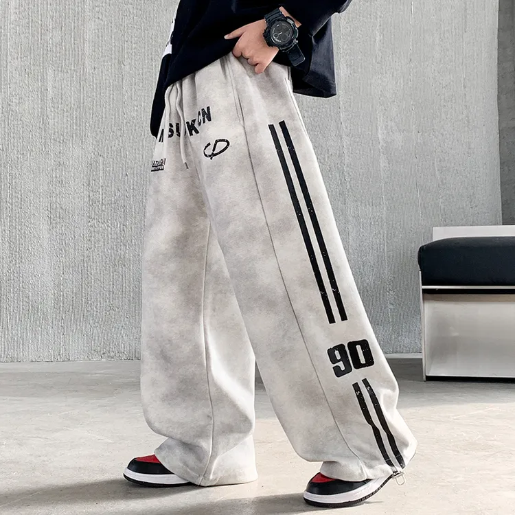 儿童装男童春装裤子长裤2025新款春秋款大童男孩春季炸街运动卫裤