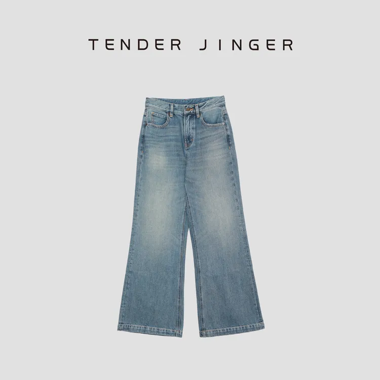 Tender Jinger复古美式直筒阔腿喇叭裤T53GGS41323