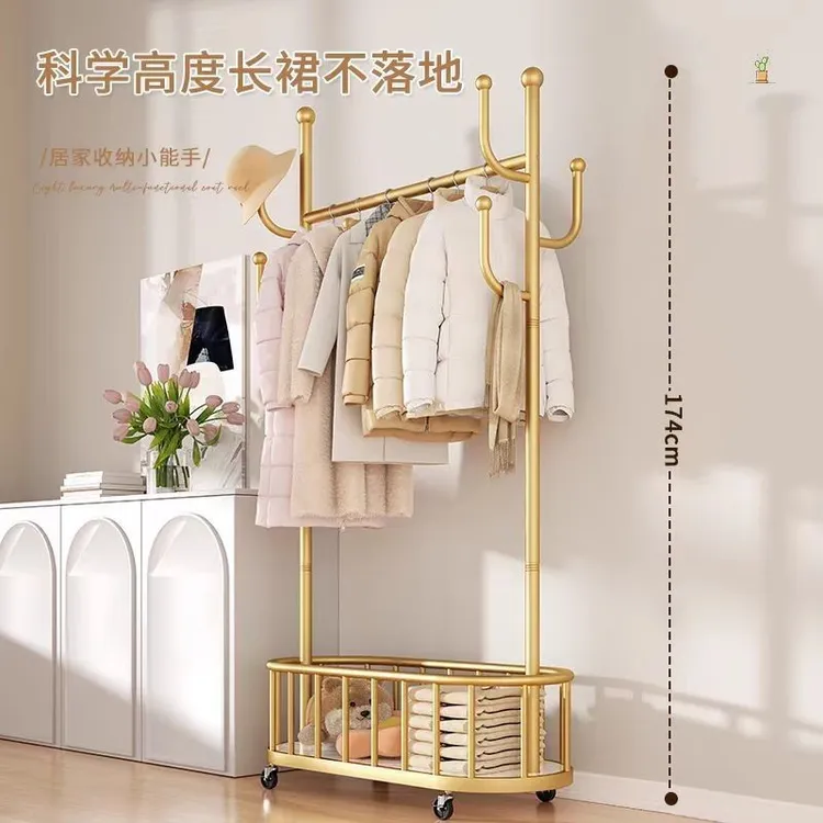 【清仓】仙人掌衣架落地立式加厚加粗床边猫耳适合小卧室挂衣架