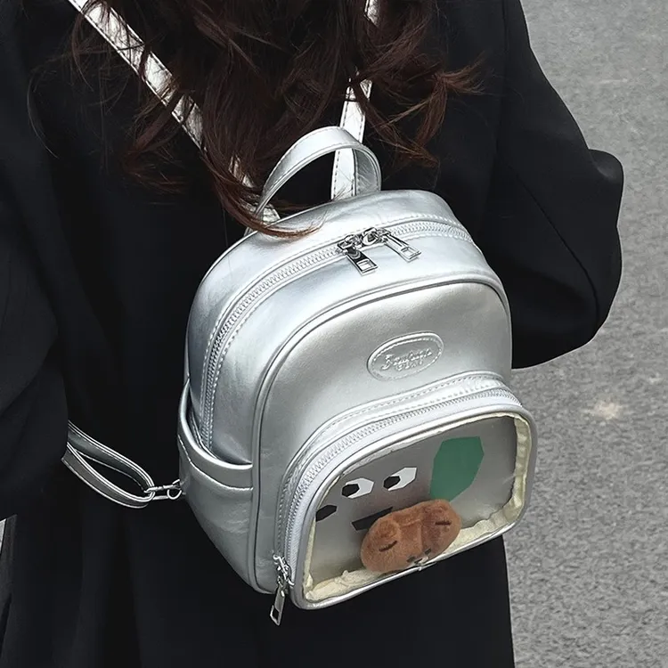 双肩包女时尚百搭小众设计2025新款学生上课书包痛包轻便旅游背包