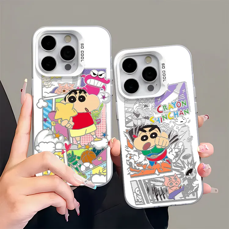 欧克里里动感超人小新插画适用苹果16手机壳华为P70oppo小米vivo