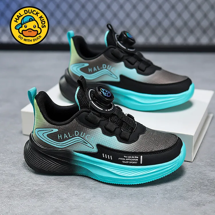 小黄鸭男童运动鞋中大童透气童鞋韩系2025潮款儿童鞋跑步鞋软底