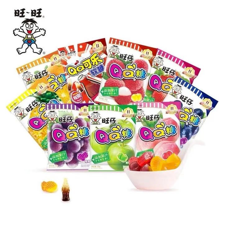 旺仔QQ糖！休闲小零食软糖果汁糖水果糖儿时解馋小吃