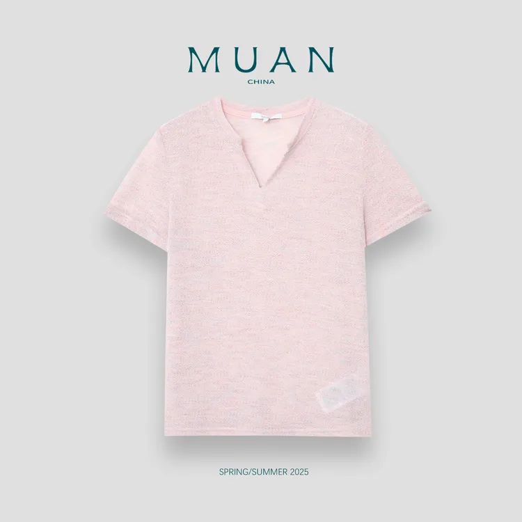 木岸MUAN：《云雾T》定制宽松百搭简约上衣T恤短袖打底DG3-8933