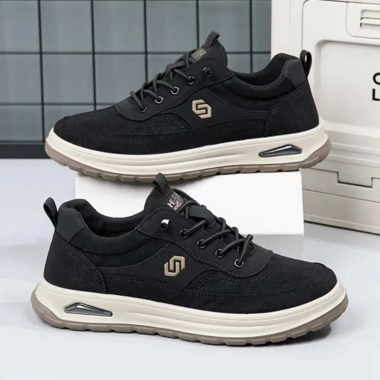 老北京布鞋春秋男款透气轻便爸爸鞋中老年休闲鞋软底防滑一脚蹬