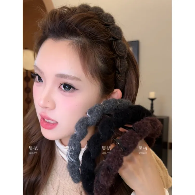 绒绒毛～饱满高颅顶！超有层次感平车包边毛绒泡泡齿梳氛围感发箍