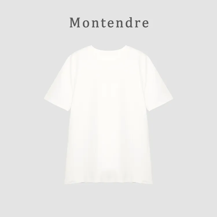 【MonTendre】夏季新款 M 圆领索罗娜凉感男士短袖精梳棉休闲T恤