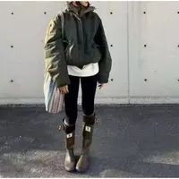 新款气质长袖毛领羽绒服E09255