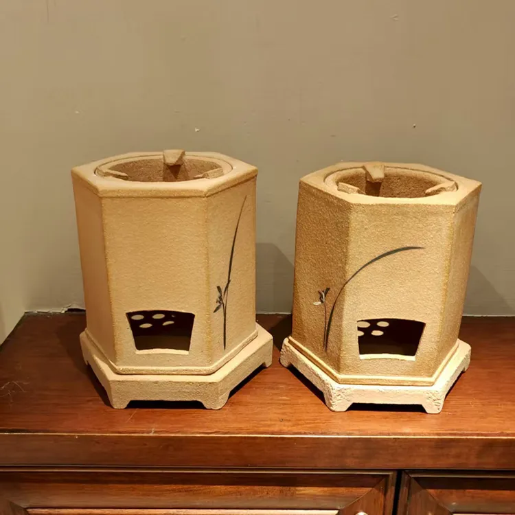 【木心茶炉】潮汕功夫茶炉纯手工炭炉白凉炉火力旺省炭室内户外茶炉