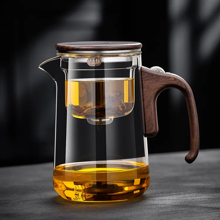 六详全玻璃内胆磁吸飘逸杯 茶水分离泡茶壶 办公室懒人茶具泡茶器