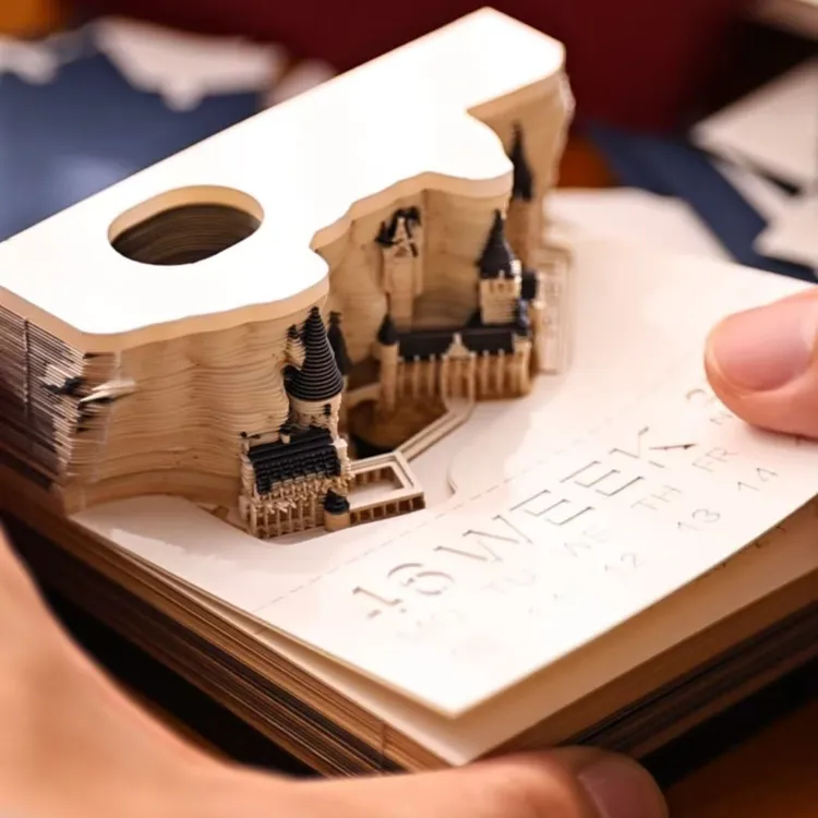 哈利玻特平替款3d立体便签英文版创意摆件高颜值利贴日历手撕礼物