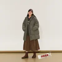 白标~冬日入场券~90白鸭绒中长款立领羽绒服女冬季保暖外套
