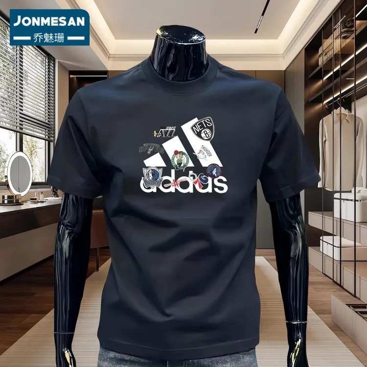 纯棉男士短袖t恤2025新款夏季潮牌男装时尚潮流印花百搭半袖上衣