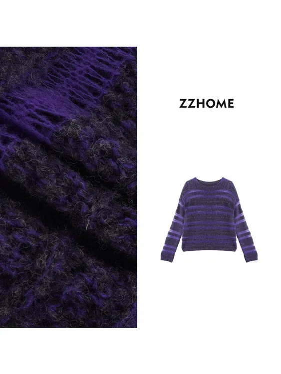 ZOZO HOME ｜织物之美经纬秩序暖条纹精织毛衣q171746p