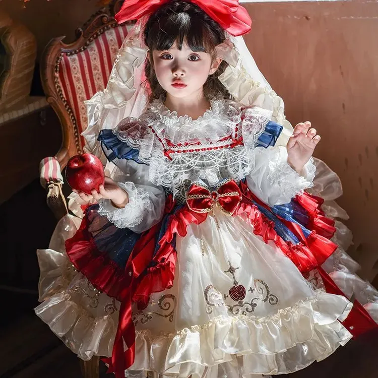 女童洛丽塔白雪公主裙2025新款秋装儿童小女孩生日礼服冬款连衣裙