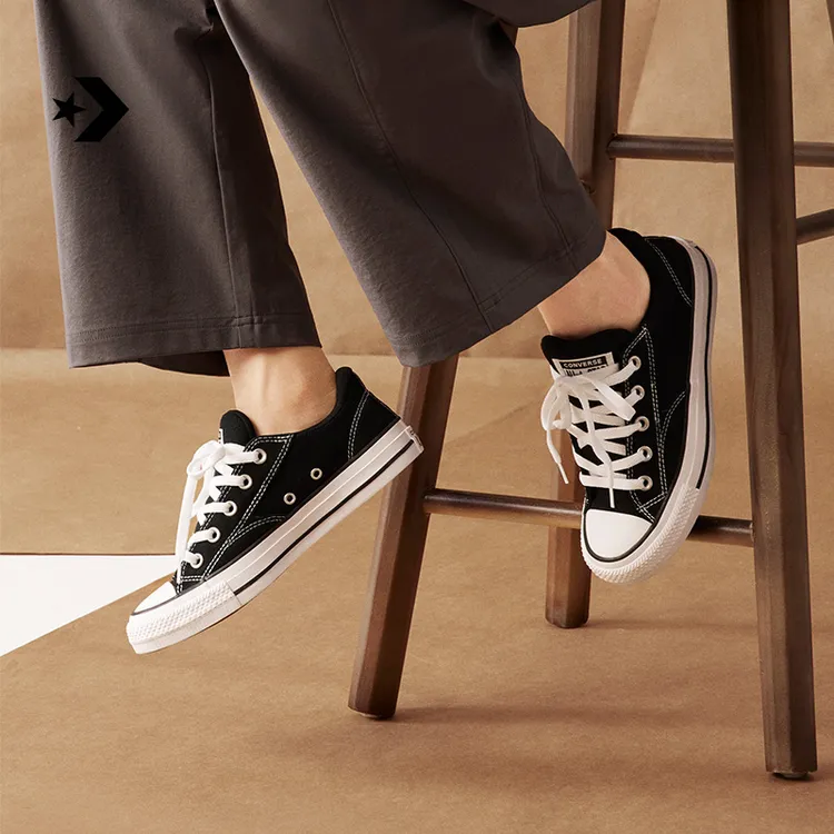 匡威莫尔登AllStar男女低帮休闲滑板鞋黑色CONVERSE A09226C