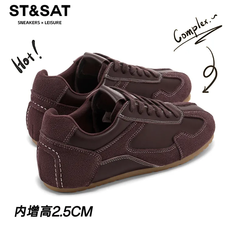 星期六小众复古运动阿甘鞋2025新款百搭休闲鞋软底内增高德训鞋女