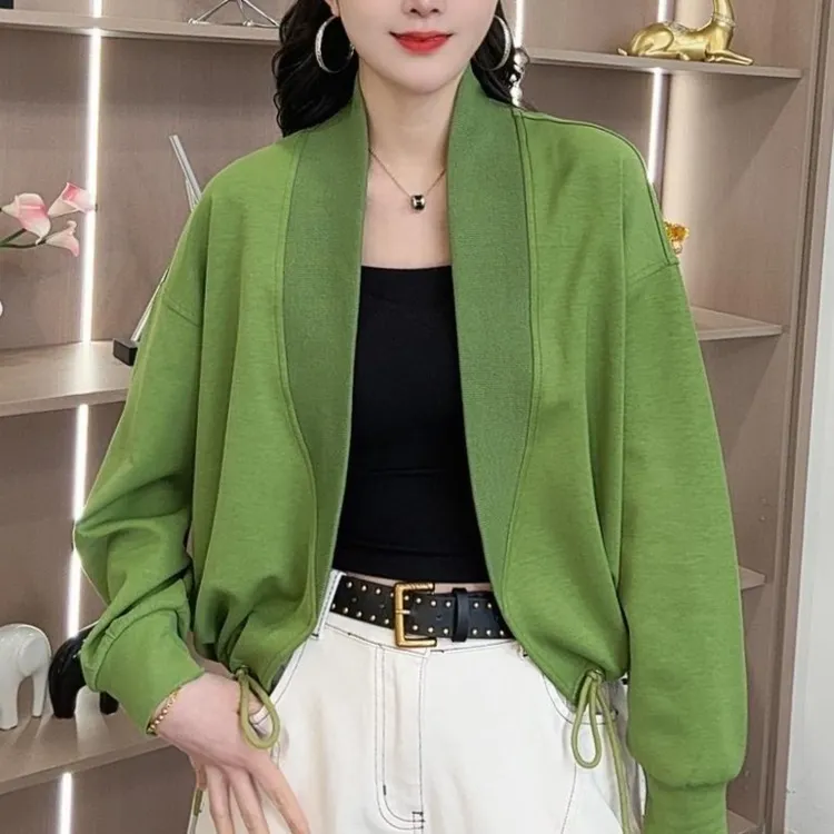 066时尚设计感运动风春季百搭开衫气质宽松上衣