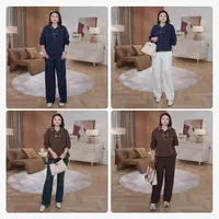 【现货-空气层假两件拼接】MsShe大码女装秋磨毛格子卫衣J~B2509054