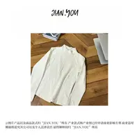 DINGPAI-[轻盈无束]骆马绒长袖打底衫半拉链修身显瘦上衣DY-8880