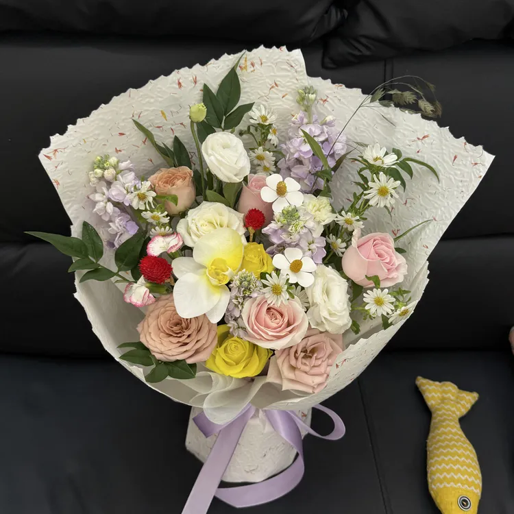 多巴胺玫瑰花束同城速配女友生日纪念日浪漫礼物