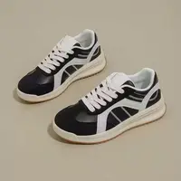 Ou Shi Yuan/欧诗媛春夏皮面板鞋小白鞋休闲鞋学生潮鞋AG673【黑】