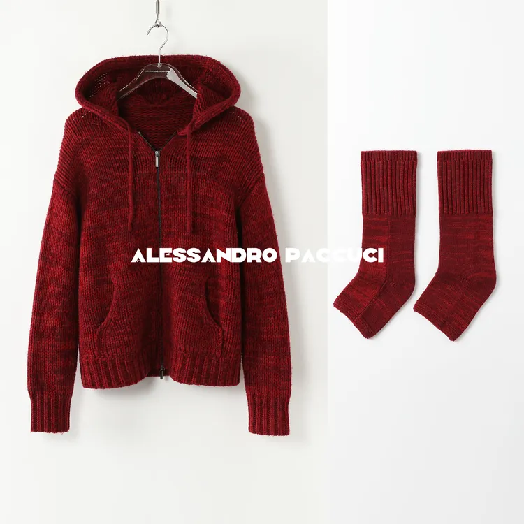 AP洛哥44244SK-1/44207AZ-1【余音/90羊毛10羊绒】夹花色开衫/袜套