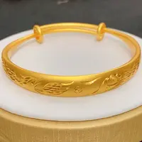 钨金手镯 新人福利精品时尚妈妈必备宽版 龙鳳推拉手镯