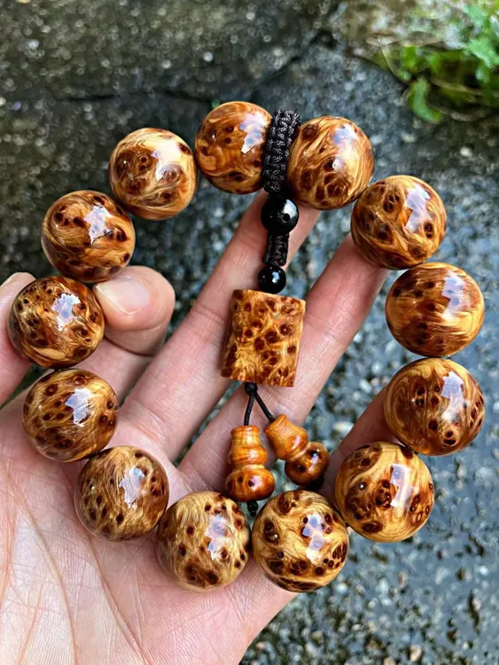 木手串天然木质佛珠满瘤疤老料念珠男女文玩手串