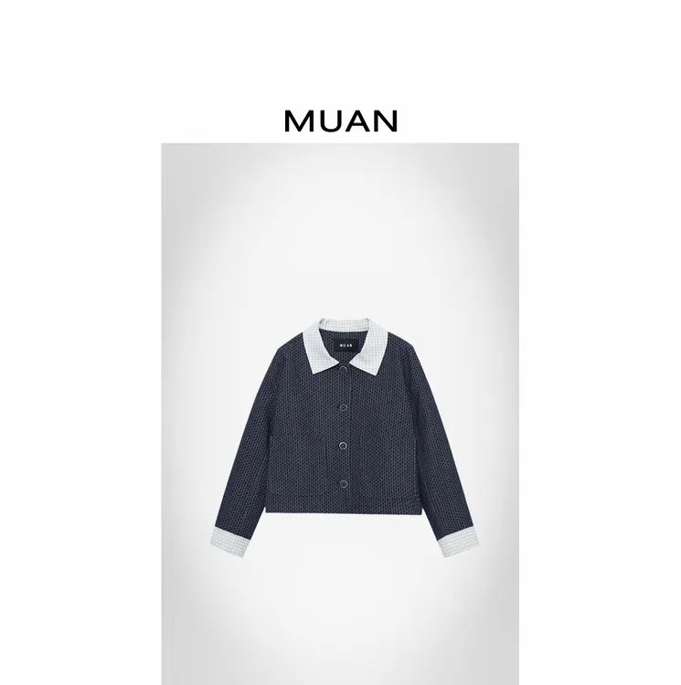 木岸MUAN：《诺丁山小香》定制小香风老钱肌理上衣外套女D-YJ-25035