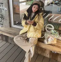 【山本裤-燕麦】显瘦宽松韩版秋冬舒适松弛感休闲裤--A69卡码拍小