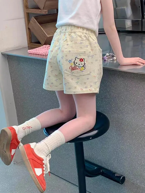 女童夏装短裤儿童休闲裤薄2025新款宽松裤子女大童夏天洋气五分裤