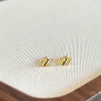E【幻彩鱼鳞几何耳钉】-足金999精工5G耳饰