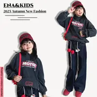 ENA恩娜kids【复古美高】女童秋款字母印花休闲做旧连帽卫衣