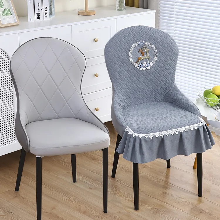 弧形椅套通用防滑新款全包餐椅套家用四季可用轻奢靠背椅垫