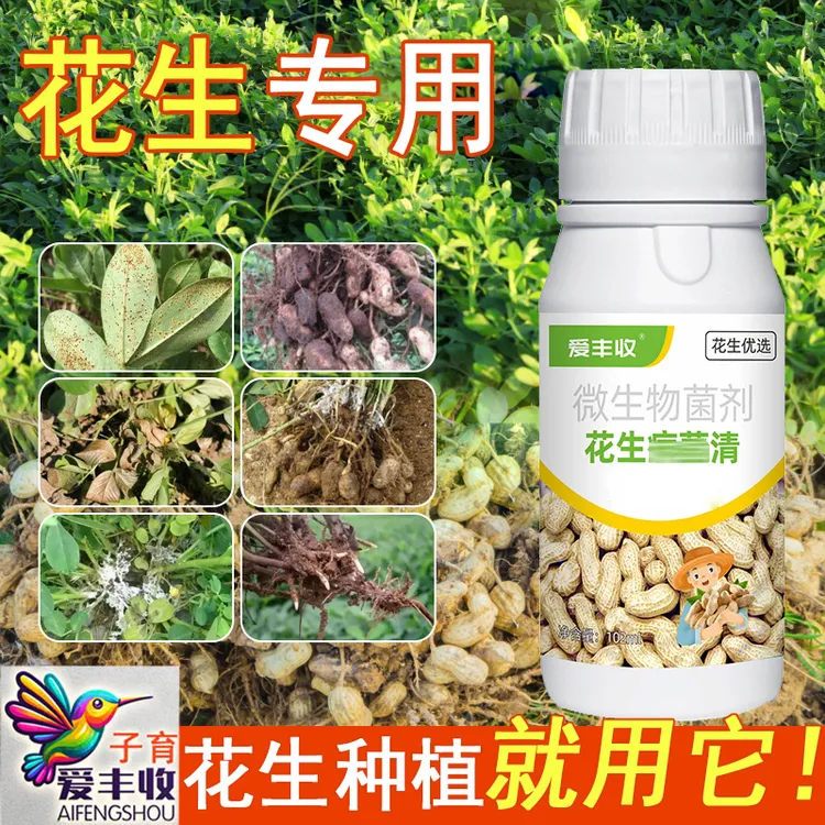 爱丰收花生病菌清专用花生专用微生物菌剂保花保果增产复康叶面肥
