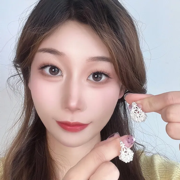 合金耳饰 镂空耳环轻奢高级感耳扣百搭花篮设计感独特绝美耳饰