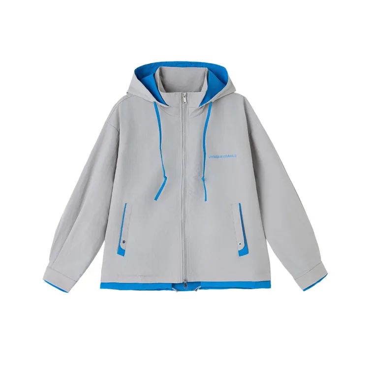 美式休闲男女连帽春秋季防风收腰夹克春秋潮流百搭极简风情侣外套