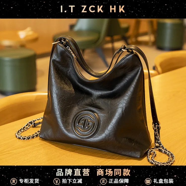 ITZCKHK爆款休闲软皮单肩女士包包2025新款大容量简约双肩背包