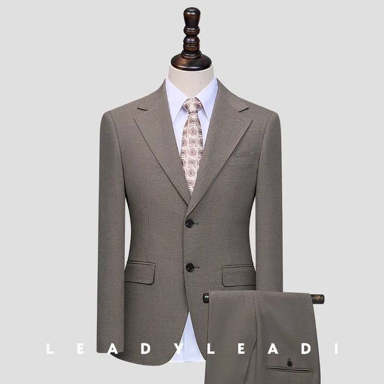 西服套装男商务休闲气质两粒扣外套修身新款职业西装正装两件套